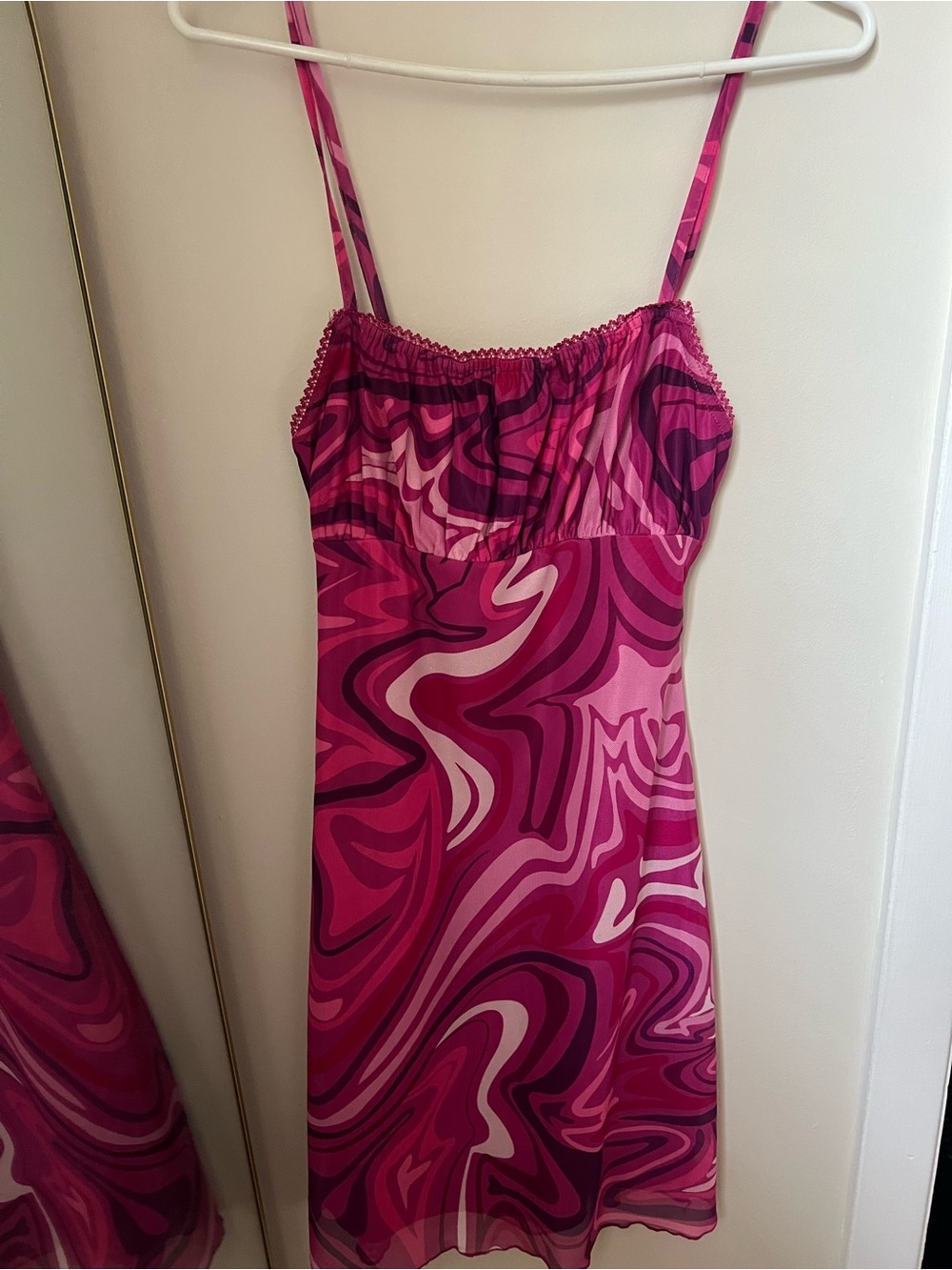 Princess Polly Pink Swirl Mini Dress